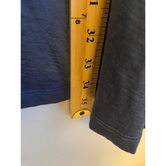 wool& Merino Wool Blend Ombre V-Neck 3/4 Sleeve Tunic Dress Size Large - Picture 4 of 6